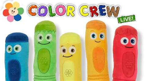 Learn Colors for Babies w Color Crew Live | Coloring w Giant Crayons | Learning Videos for ...