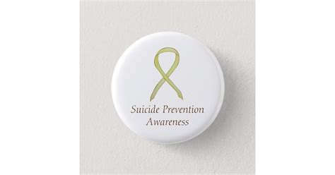 Suicide Prevention Yellow Awareness Ribbon Pins | Zazzle.com