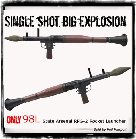 Second Life Marketplace - State Arsenal RPG-2 Rocket Launcher