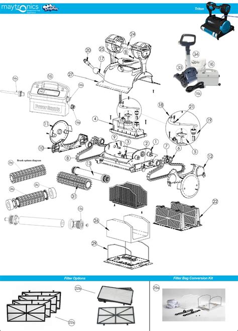 Dolphin Triton Robotic Pool Cleaner Parts