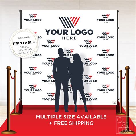 Company Custom Logo Backdrop Banner, Step and Repeat Business Event ...