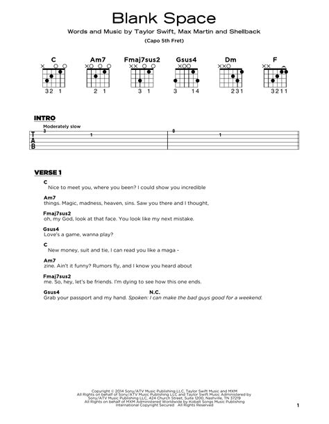 Blank Space by Taylor Swift - Really Easy Guitar - Guitar Instructor