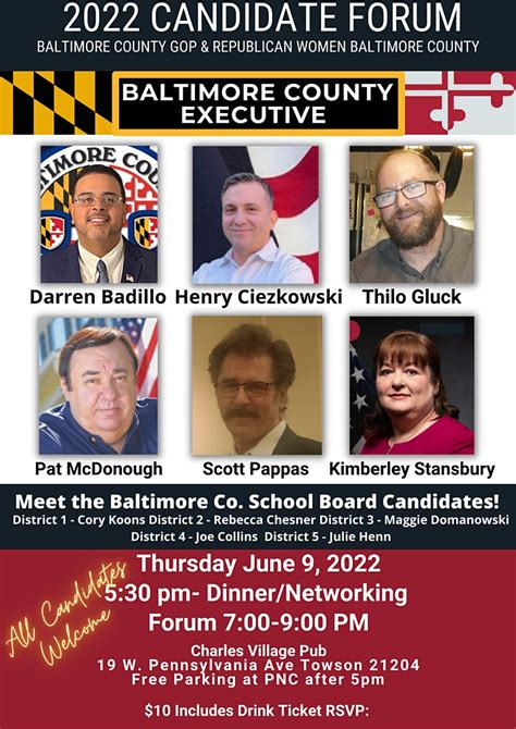 GOP Baltimore County Executive Candidate Forum Set for June