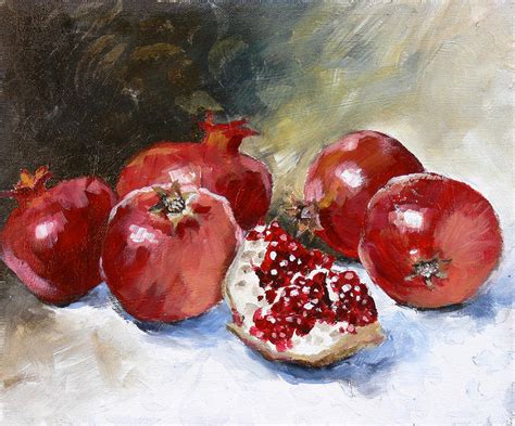 Pomegranate Painting by Tanya Jansen