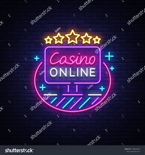 Online Casino Neon Sign Vector Logo: vector de stock (libre de regalías) 1038564940 | Shutterstock