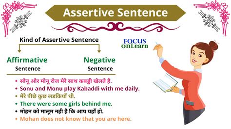 Assertive Sentence in Hindi - Rules, Definition and Examples