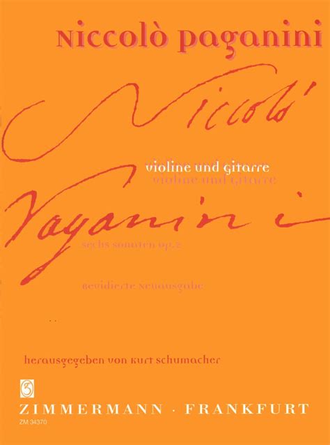 Paganini's Op. 2: Six Sonatas for Violin & Guitar