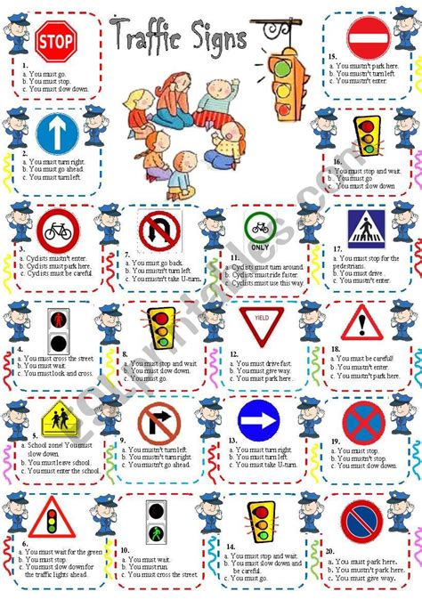 Traffic Safety Worksheets For Kids