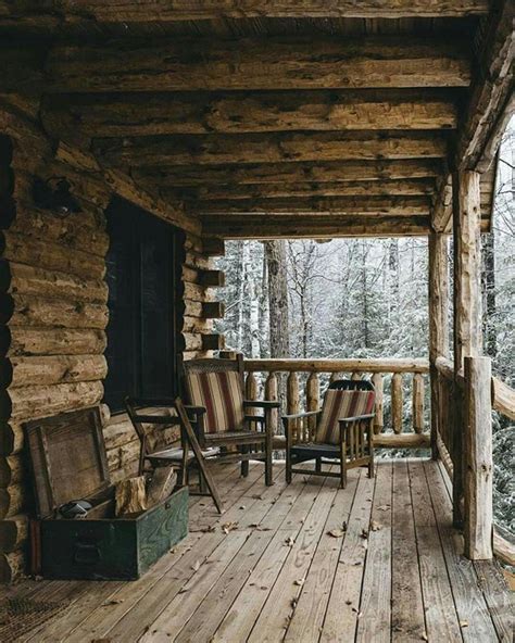 A cabin porch in it's simplest form! | Cabins in the woods, Cabin ...