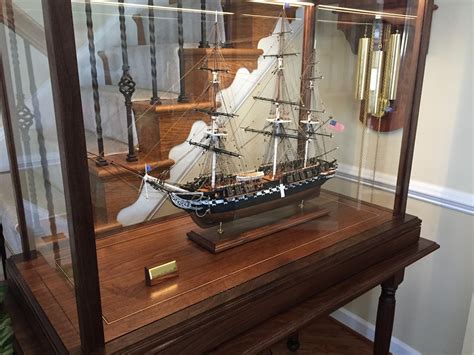 Constitution Display Case Completed 5 - Gallery of COMPLETED Kit-Built Ship Models - Nautical ...