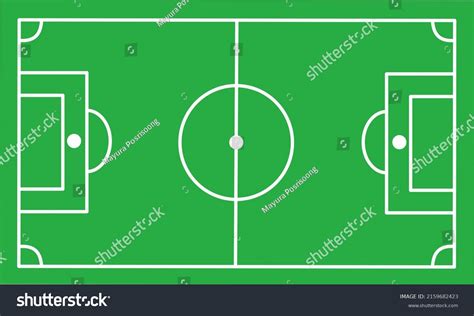 Top View Soccer Field Vector Illustration Stock Vector (Royalty Free) 2159682423 | Shutterstock