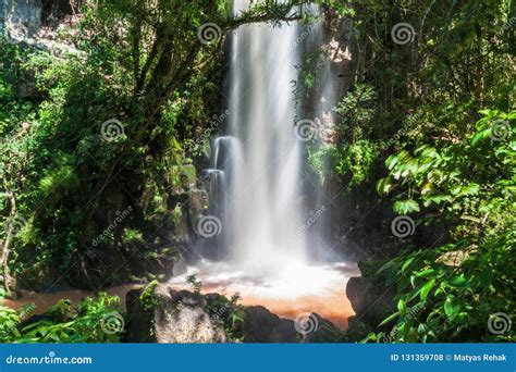 Waterfall Salto Chico stock photo. Image of gorge, brazil - 131359708