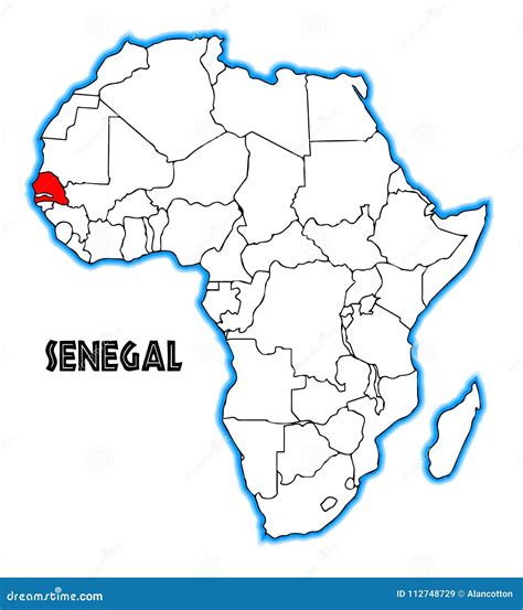 Senegal - Outline Map Vector Illustration | CartoonDealer.com #114655686