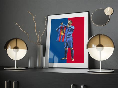 Barcelona Poster, Lionel Messi, Football Wall Art, Instant Download ...