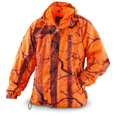 Huntworth™ Fleece-lined Microfiber Jacket, Blaze Camo - 294912, Blaze ...