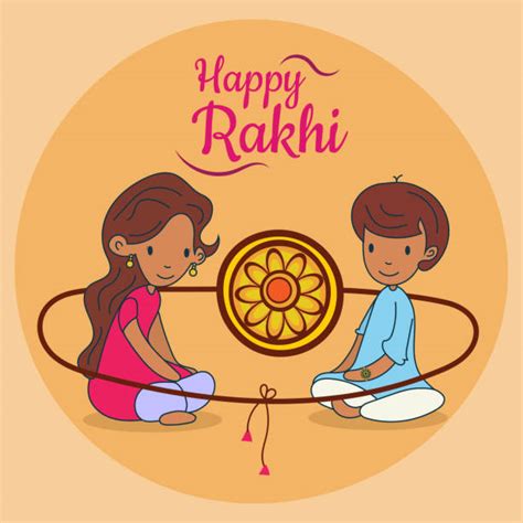 Rakhi Raksha Bandhan Cartoon Illustrations, Royalty-Free Vector Graphics & Clip Art - iStock