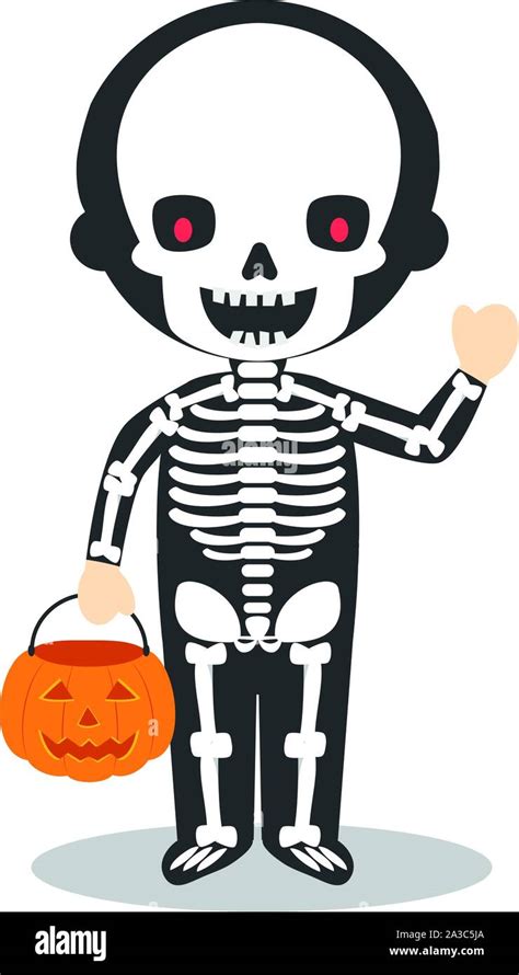 Cartoon illustration of a skeleton for Halloween Stock Vector Image & Art - Alamy