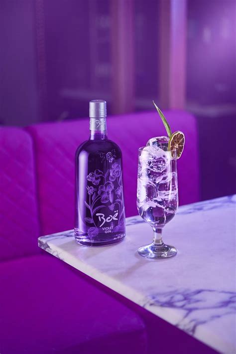 Violet Gin Cocktail | Violet gin, Gin cocktails, Bottles decoration