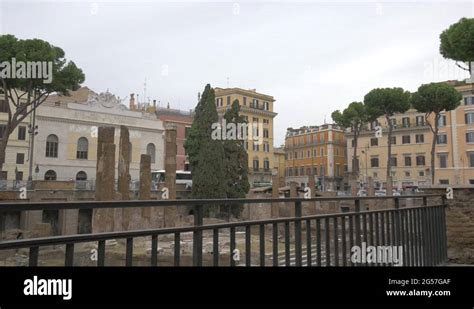 The ruins from Largo di Torre Argentina in Rome Stock Video Footage - Alamy