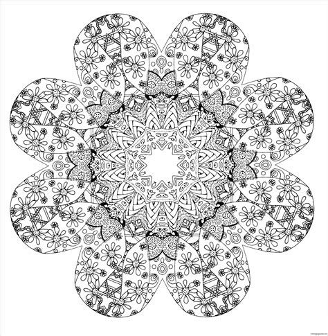 Printable Stress Relief Mandala Coloring Pages