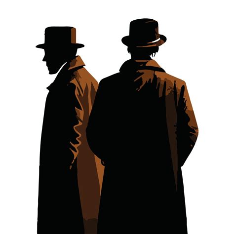 2 detective black silhouette. Silhouette of a detective on crime scene vector 18858636 Vector ...