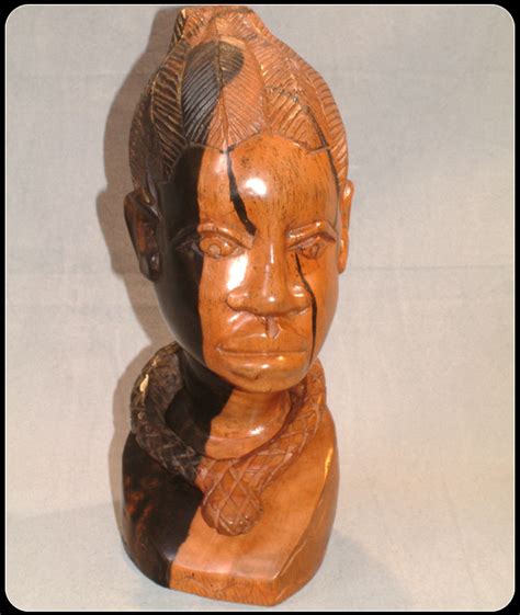 Ebony Female Sculpture – two toned - grains of africa