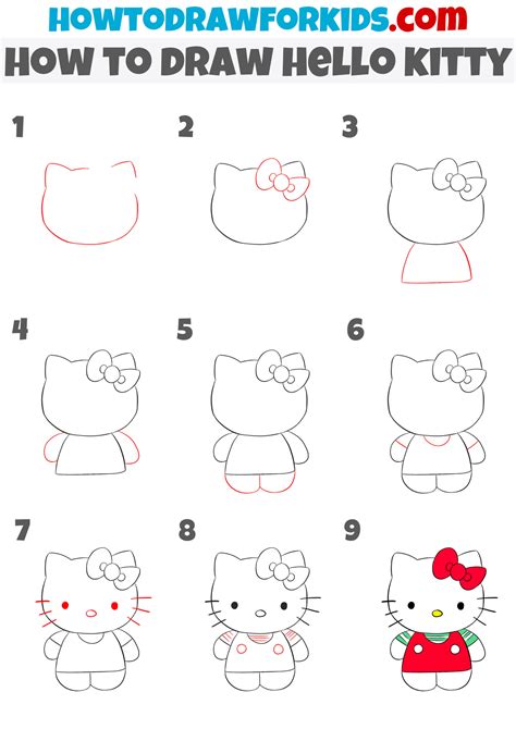 How To Draw A Hello Kitty Bow