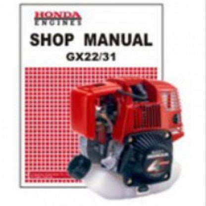 Honda GX22 GX31 Engine Shop Manual