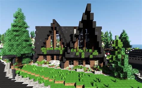 Modern Lake House | interiors + download Minecraft Map