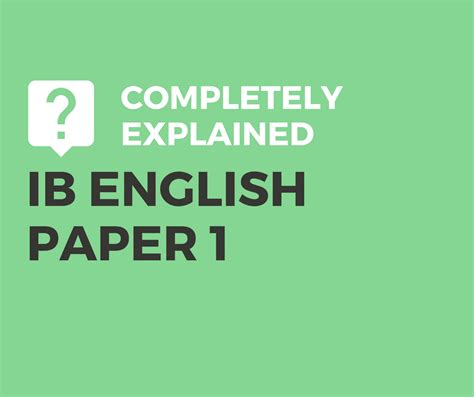 IB English Paper 1 Explained - LitLearn