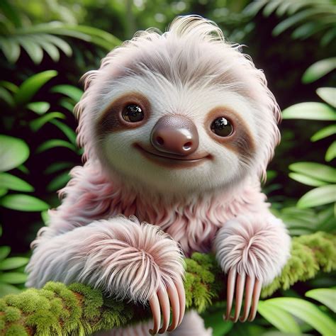 Albino sloth - AI Generated Artwork - NightCafe Creator