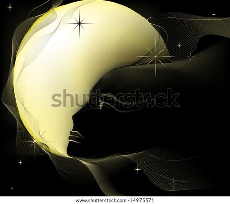 Black Background Moon Silhouette Vector Stock Vector (Royalty Free ...