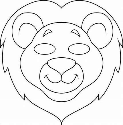 Image result for Lion Face Template Printable | Animal mask templates, Animal masks for kids ...