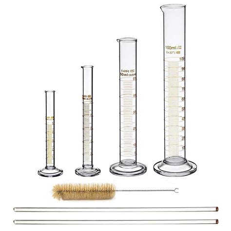 Glass Graduated Cylinder Set Thick Measuring Cylinders 5ml, 57% OFF