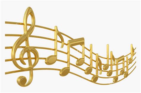 Gold Musical Notes Clipart , Png Download - Gold Music Notes Transparent Background, Png ...