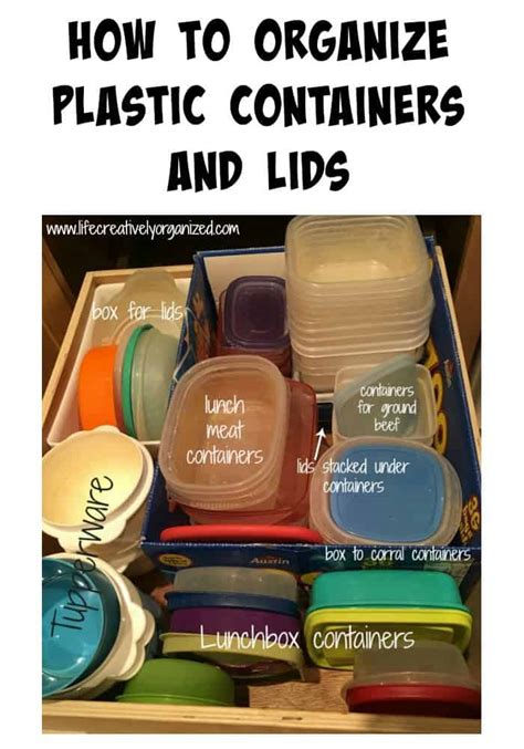 How to organize plastic containers and lids - LIFE, CREATIVELY ORGANIZED