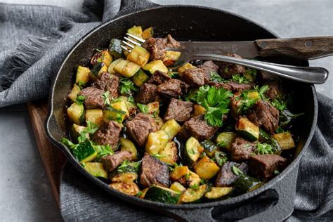 Keto Steak Zucchini Skillet - Ruled Me