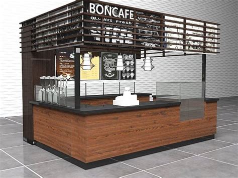 4*3 meter Small coffee kiosk design for BONCAFE