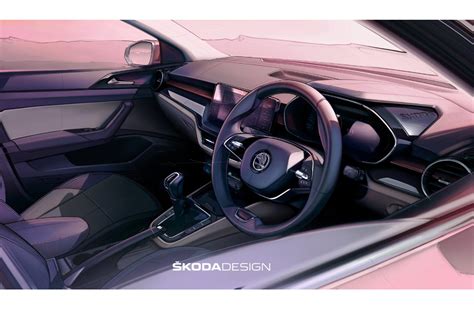 Skoda Slavia interior previewed through design sketches | Autocar India