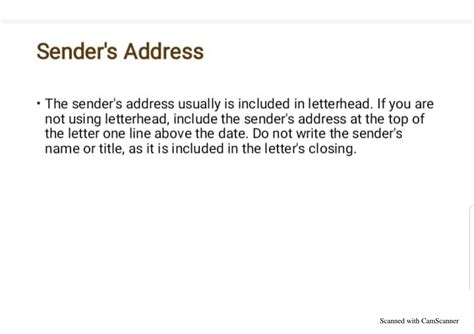 SOLUTION: Business letter part of business letter sender s address ...