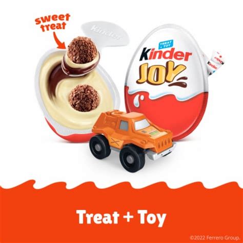 Kinder Joy Eggs Sweet Cream and Chocolate Wafers with Toy Inside, 0.7 oz - King Soopers