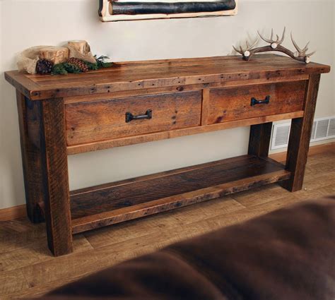 Rustic Entry Way Table | Rustic sofa tables, Wood sofa table, Rustic ...