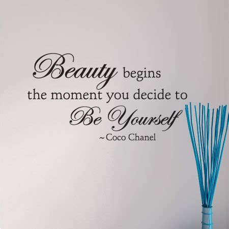 Beauty Begins Elegant Wall Quotes™ Decal | WallQuotes.com