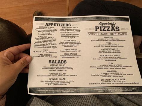 Menu at Mountain Pizza pizzeria, Portola