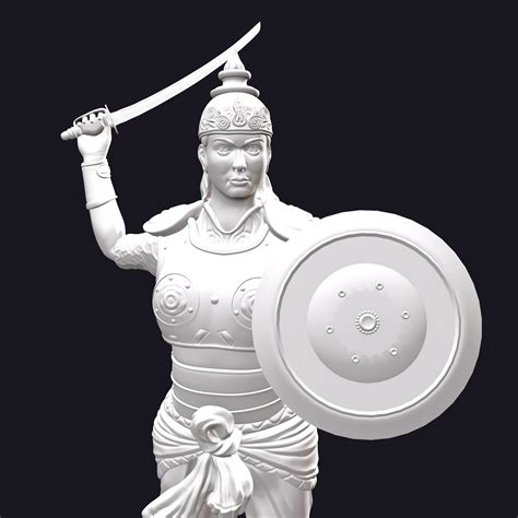 Rani Durgavati Statue 3D Print Sculpture 3D model 3D printable | CGTrader