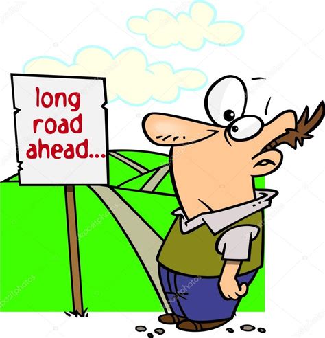 Cartoon Long Road Ahead Stock Vector Image by ©ronleishman #14002935