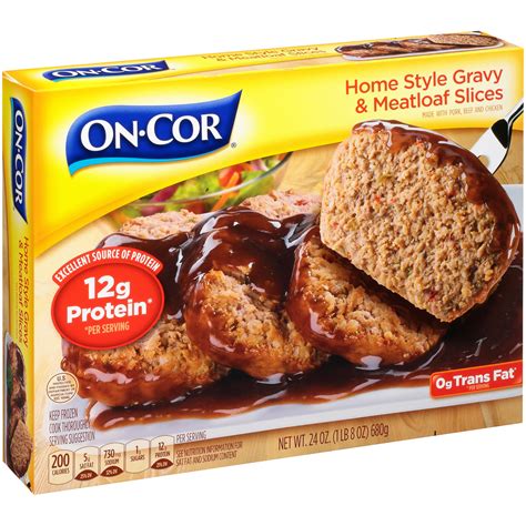 On-Cor® Frozen Foods, LLC: Home Style Gravy & Meatloaf Slices, 24 oz. Box - Walmart.com