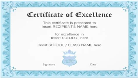 Excellence Certificate Template - 24+ Word, PDF, PSD Format Download