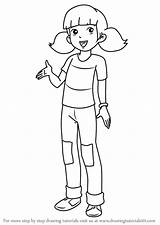 How To Draw Penny From Inspector Gadget Step By  sketch template