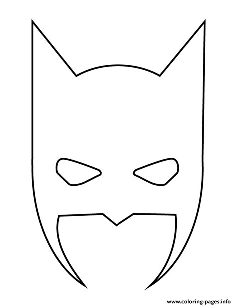 Batman Mask Coloring Pages Sketch Coloring Page